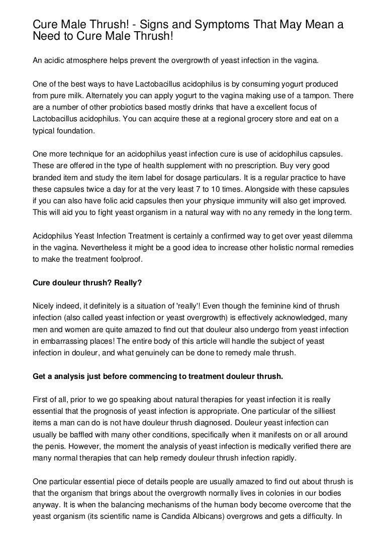 Treatment of candidiasis in men Treatment of candidiasis in men
